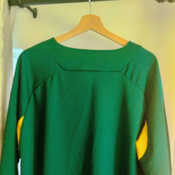 Oakland A's Athletics Vintage Jersey Mens Size XL Match Up Green Yellow - Picture 9 of 11